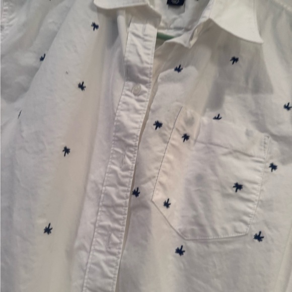 Lands' End Tops - Women’s Lands' End White Shirt with Navy Accents